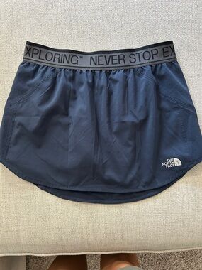 The North Face Navy and Black Athletic Skirt with Branded Waistband